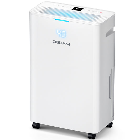 4500 Sq.Ft Dehumidifier, DGUAM 80 Pint Dehumidifier for Basement with Drain Hose, Smart Dehumidifiers with Humidity Control, Energy-Efficient, Quiet, 3 Modes Dehumidifiers for Home, Bedroom, Garage